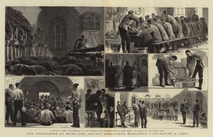 Nuestros voluntarios en acción, los Artistas (Vigésimo Middlesex) guarneciendo un fuerte